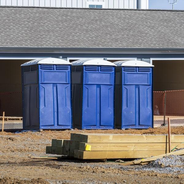 Heavy-duty construction site porta potty in New Haven, Connecticut