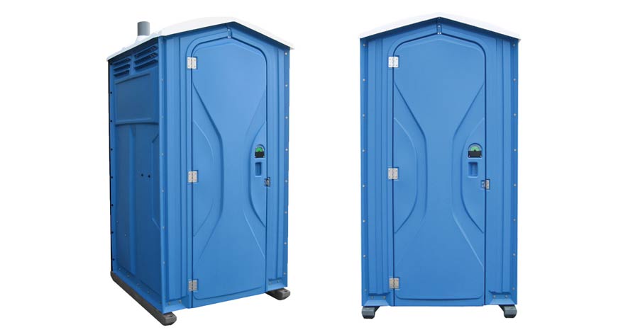 Long-term porta potty units on site in New Haven, Connecticut
